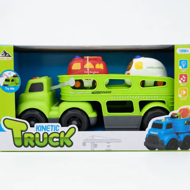 Kinetic Truck — ხმოვანი მანქანათმზიდი - მწვანე