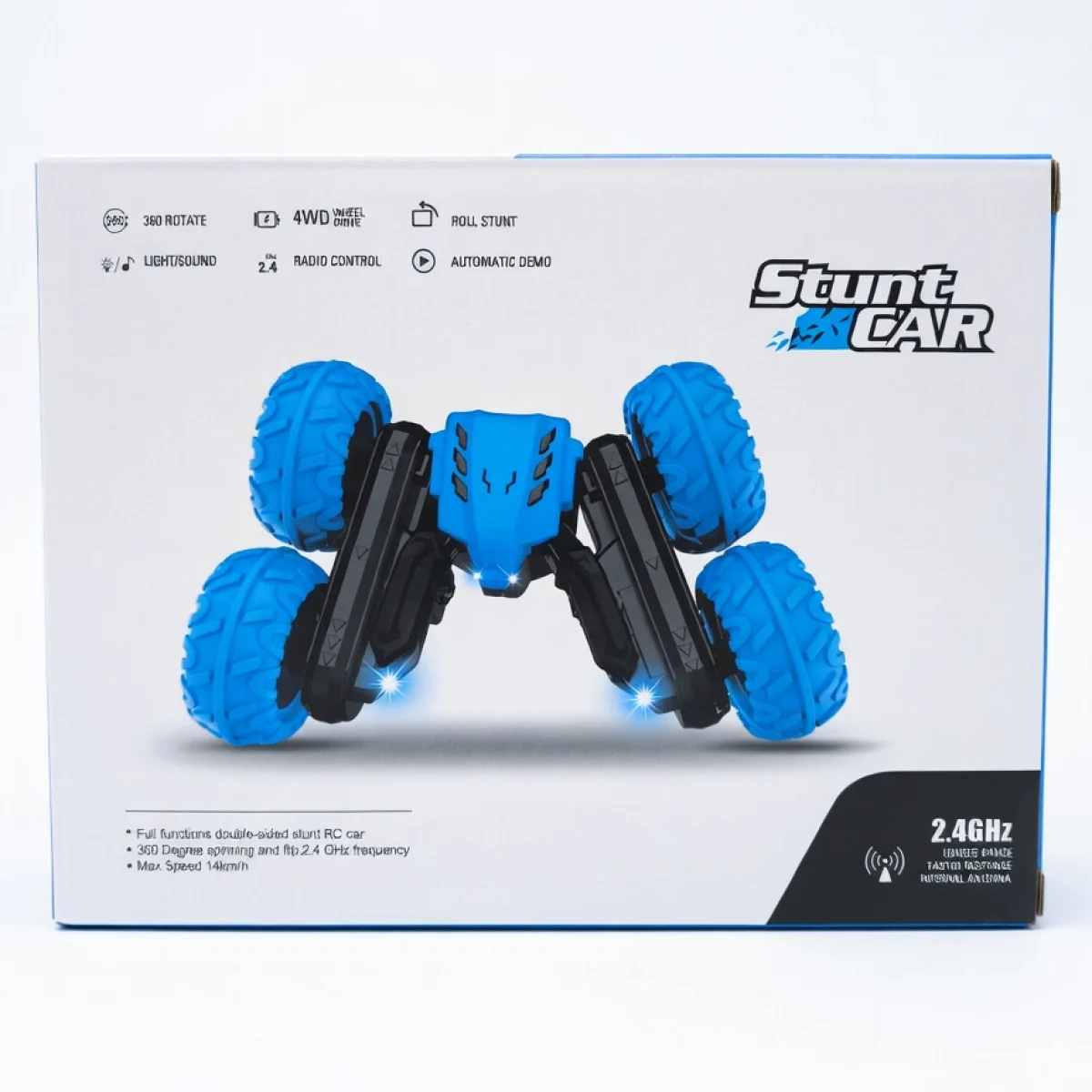 Stunt RC მანქანა – ლურჯი (2.4 GHz, 4WD, 360° ფლიპი)