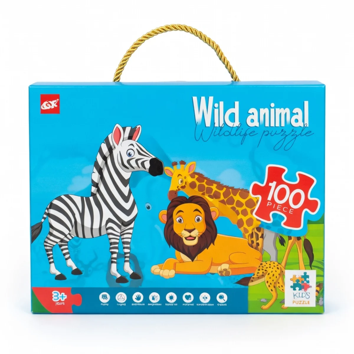 Wild Animal ფაზლი — 100 ცალი (საფარის დიზაინი)