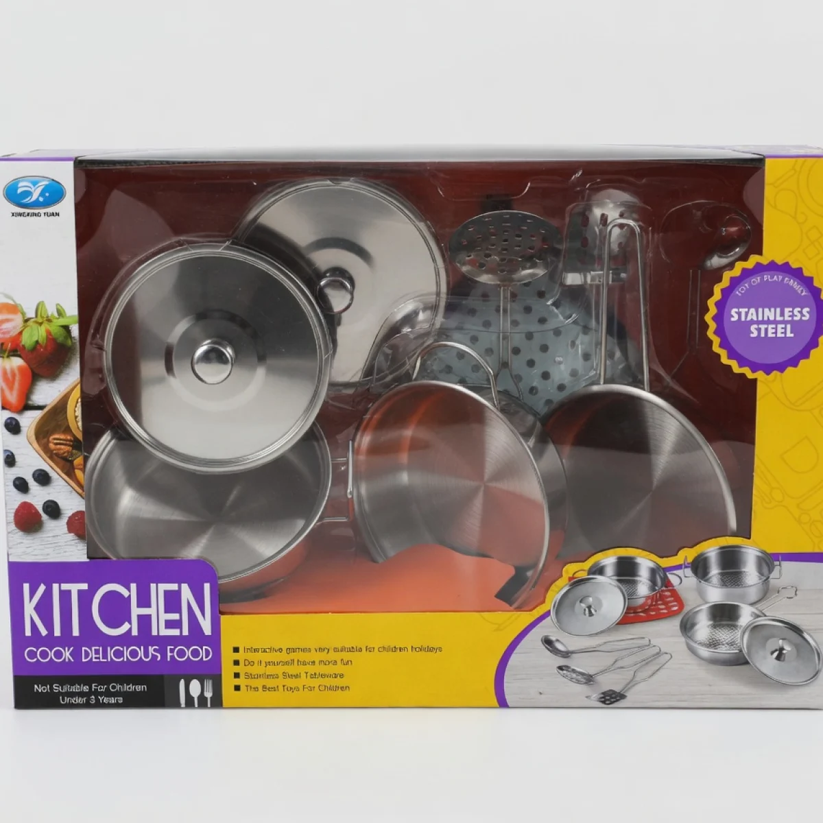 Stainless Steel Kitchen Cookware Toy Set