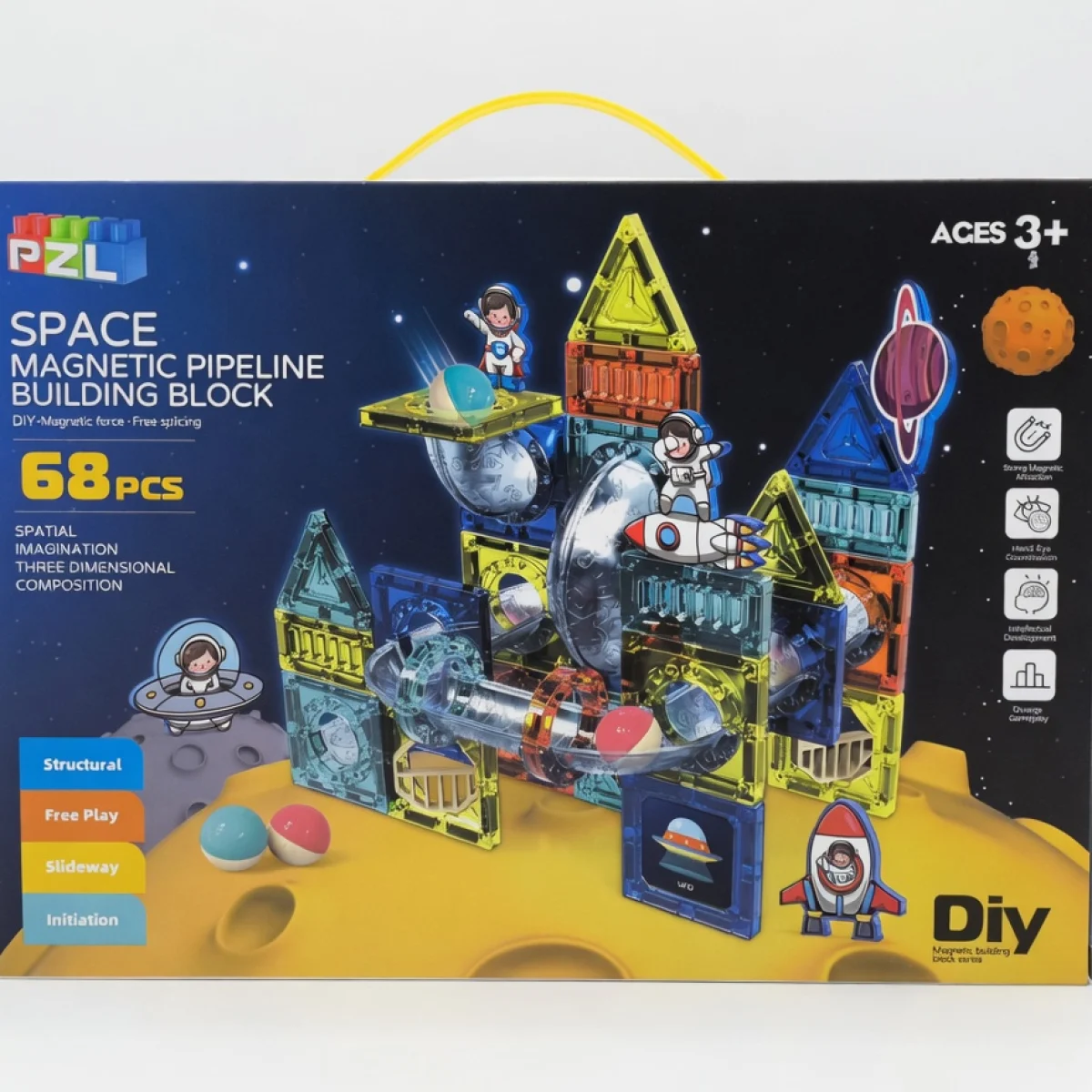 Space Magnetic Pipeline Building Blocks – 68 pcs