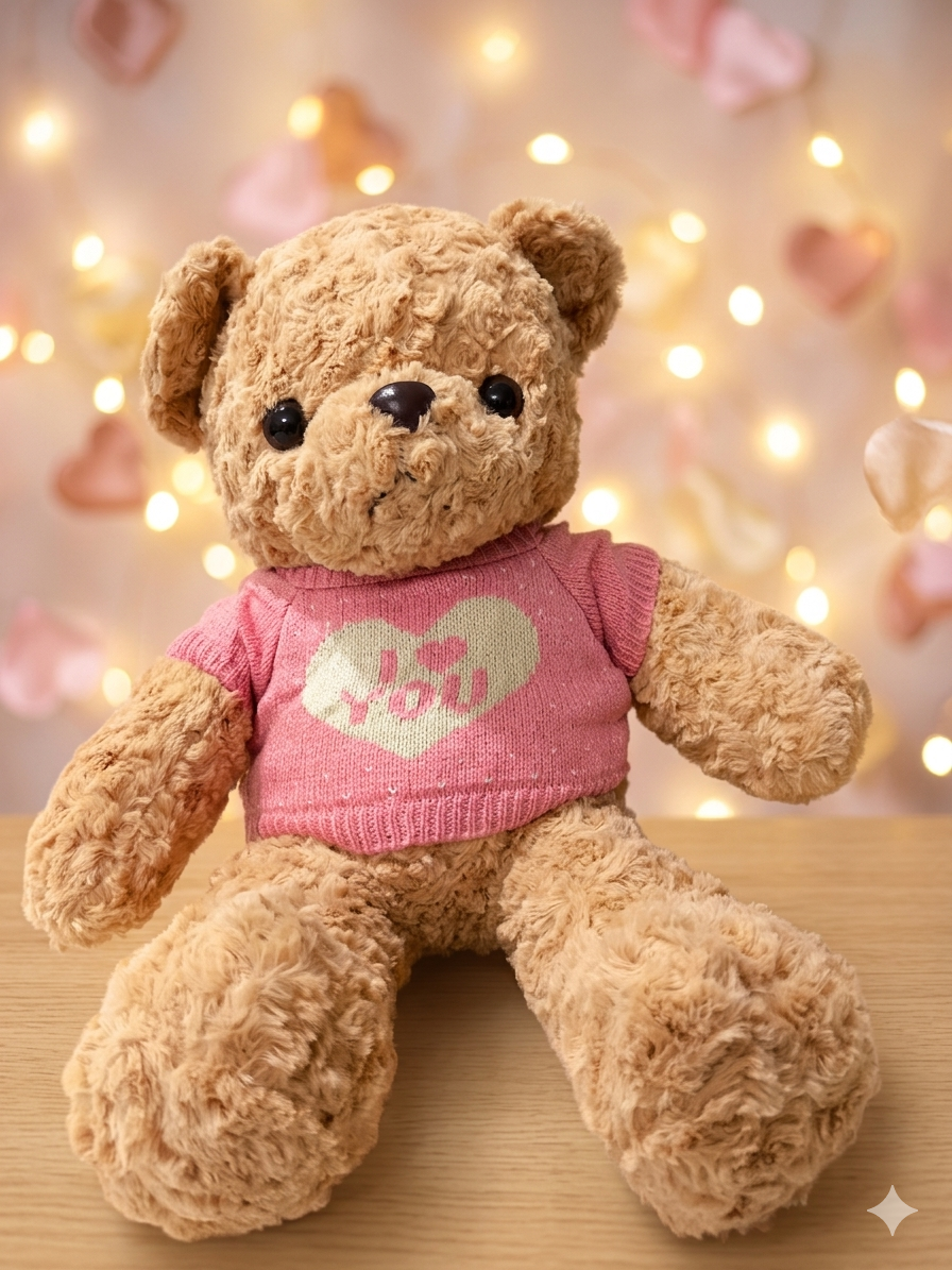 Teddy Bear Plush Pink Shirt