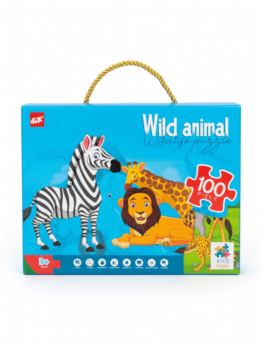 Wild Animal Puzzle 100 Pieces (Zebra)